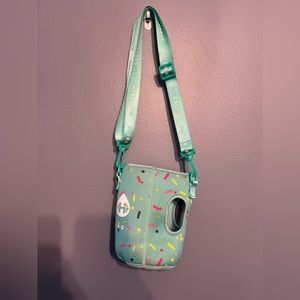 HydroJug Teal Sprinkled Water Bottle Sleeve Carrier W Pockets 64 Oz‎ Retired
